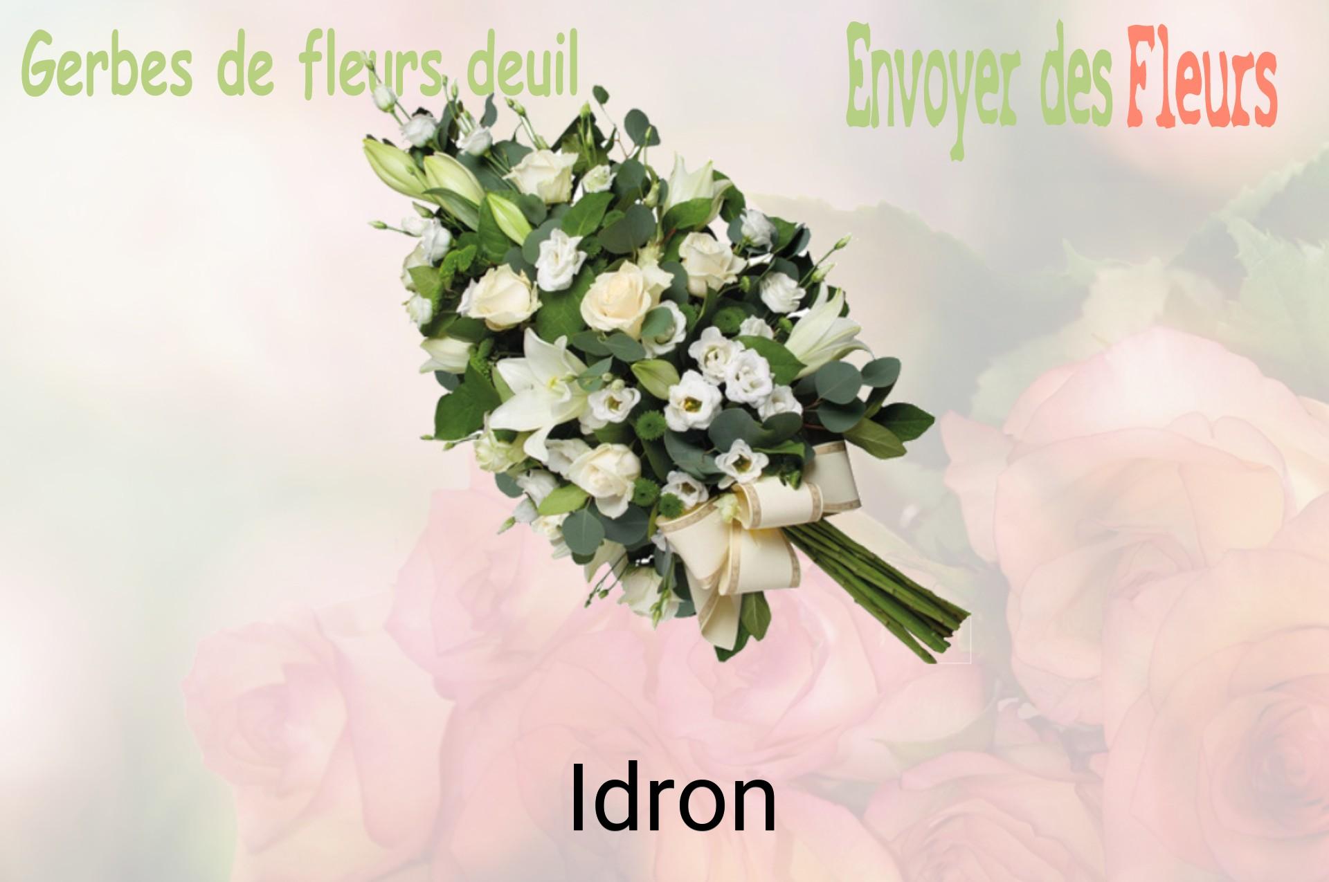 Gerbe de fleurs de deuil livrée à Idron